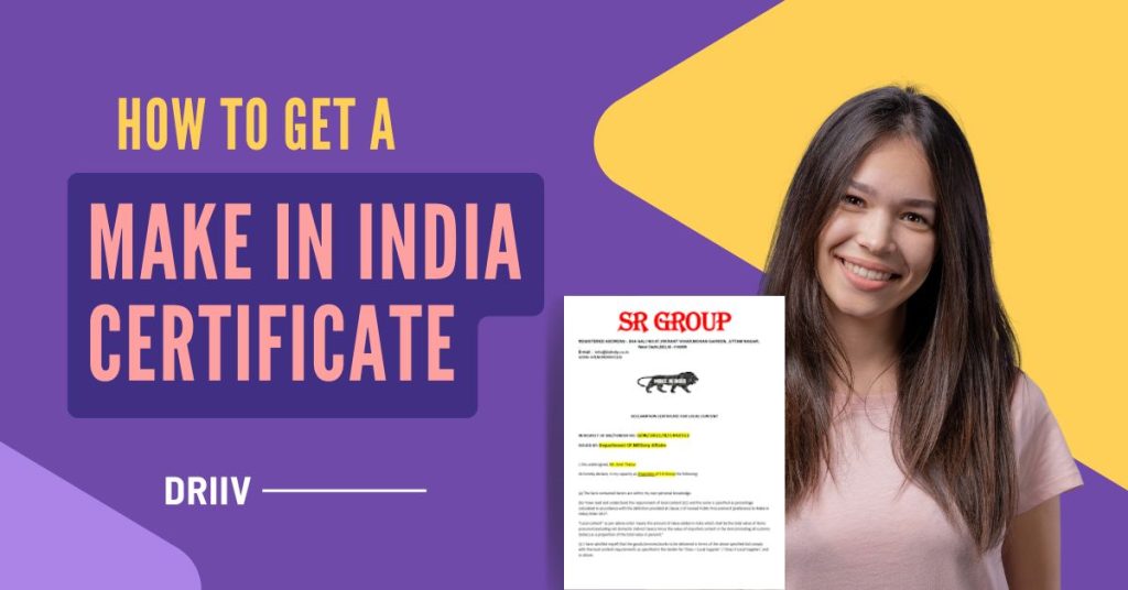 How to Get a Make in India Certificate