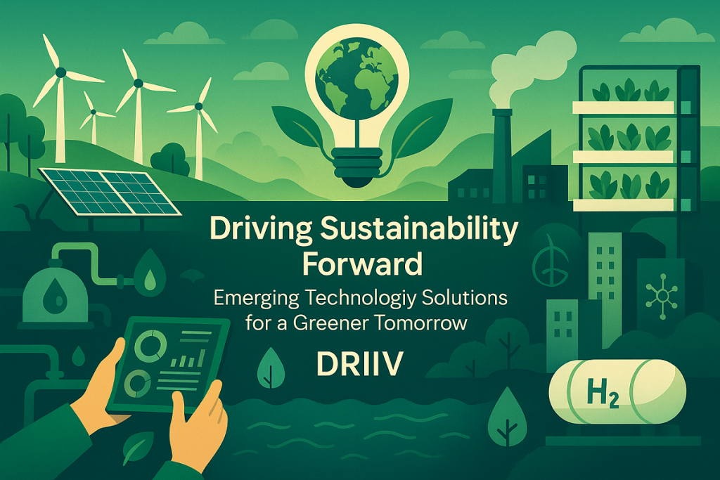 Sustainable technology solutions, Circular Economy & Repairable Tech, Green Hydrogen & Renewable Energy Integration, AI & IoT for Resource Optimization, Sustainable Materials & Biodegradable Electronics, Smart Water Management, Vertical Farming & Urban Agriculture, Edge Computing & Green Data Centers