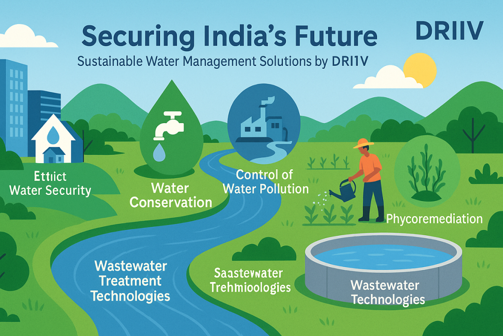 water security, water security in india, sustainable water management, water conservation, control of water pollution, Phycoremediation, Wastewater Treatment Technologies