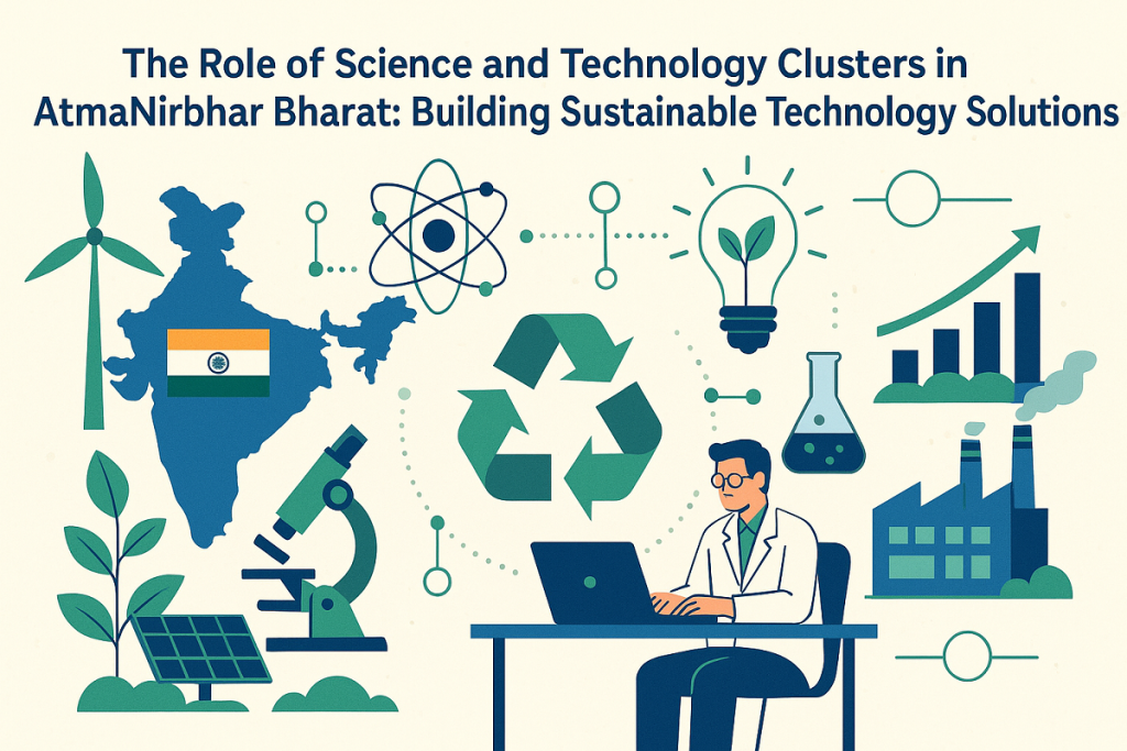 Science and Technology Cluster, S&T Cluster, AtmaNirbhar Bharat, Sustainable technology solutions, Science for Sustainability
